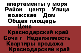 апартаменты у моря › Район ­ центр › Улица ­ волжская › Дом ­ 23 › Общая площадь ­ 29 › Цена ­ 1 200 000 - Краснодарский край, Сочи г. Недвижимость » Квартиры продажа   . Краснодарский край,Сочи г.